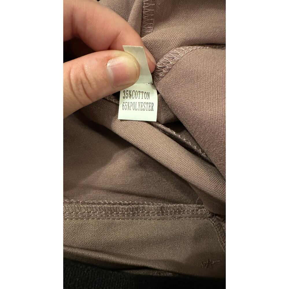 Womens Light Brown Solid Mid Rise Slim Fit Straight Leg Chino Pant Sz Medium NWT - Picture 4 of 4